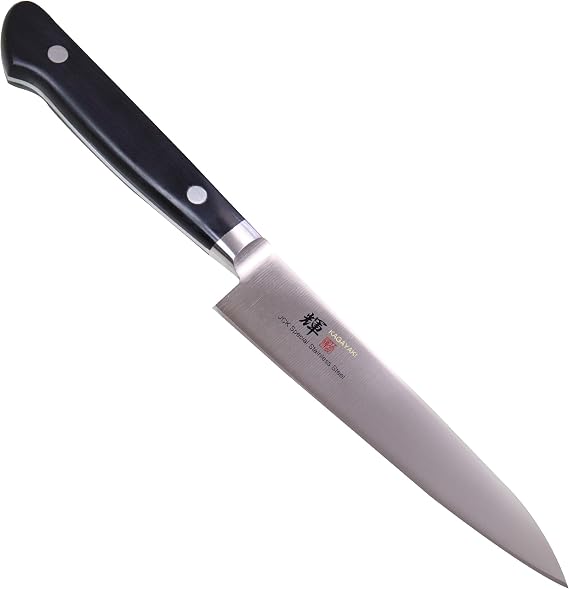 Kagayaki Basic KG-2 Japanese Petty Knife, 5.9-Inch (150mm) VG-1 Mono-Steel, Carbon Steel Sharpness with Stainless Ease, Made in Japan