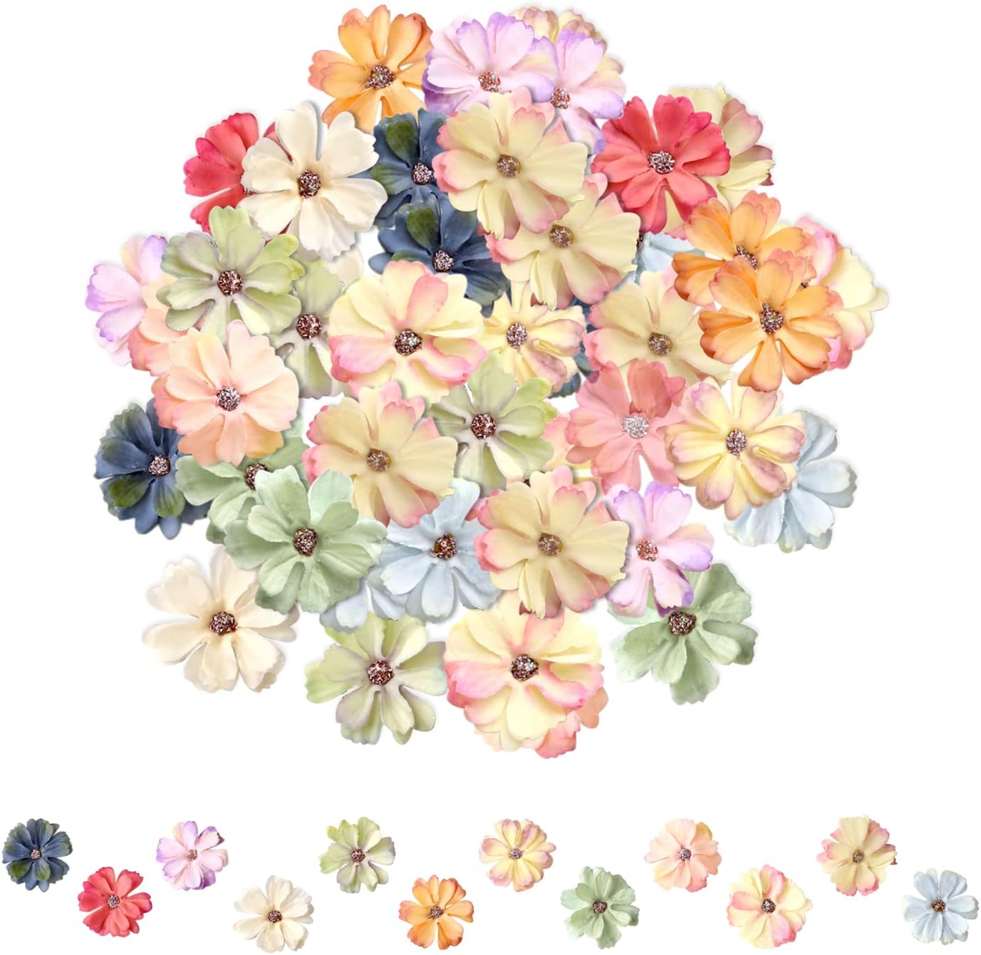 NINVVS 60 Star Language Flowers, Artificial Flower Heads, Diy Decorations, Handmade Flowers, Used to Decorate Weddings, Parties, Home Gardens, Wedding Cars