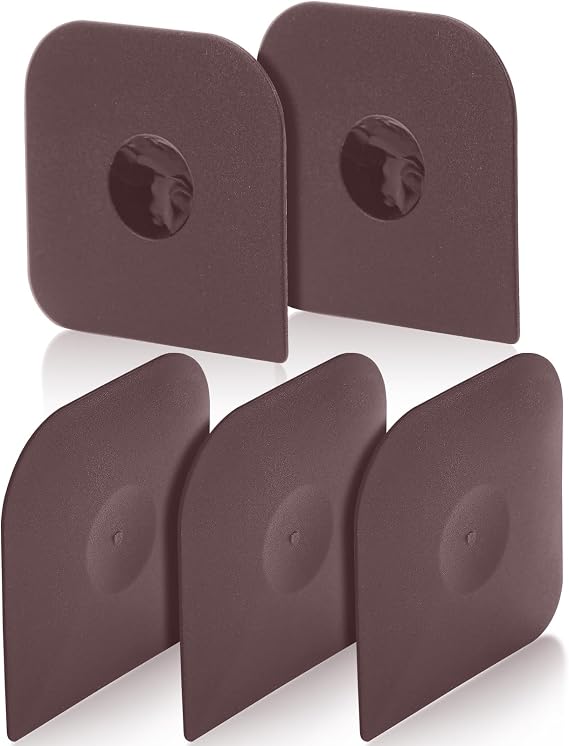 Pan Scraper Dish Scraper Tool Set, 5 Pack Plastic Food Scraper Pot Scraper | Plastic, Nylon Non-Scratch, Polycarbonat, For Cleaning Grease Burnt Food on Skillet,Dishes,Flat Top,4 Angle Thumb Scraper