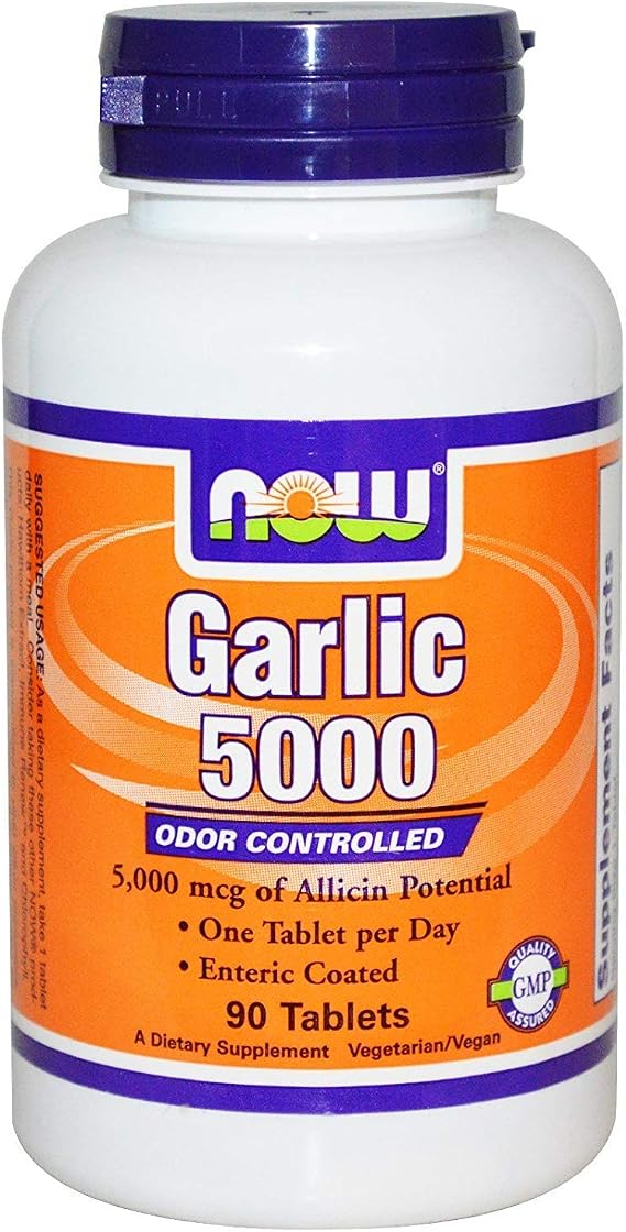 NOW Foods by Now Garlic 5000 Ordor Controlled 90 Tablets