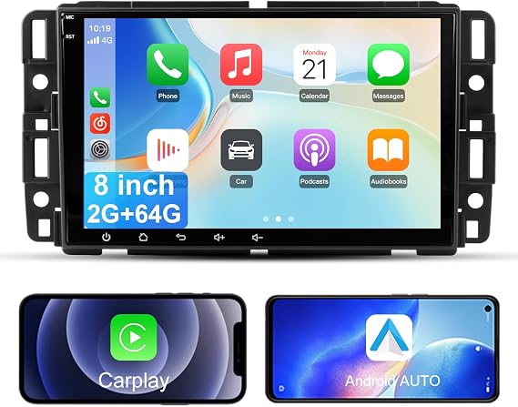 [4core+64G] 8inch Car Radio for Chevy Silverado GMC Sierra Yukon 2007-2013