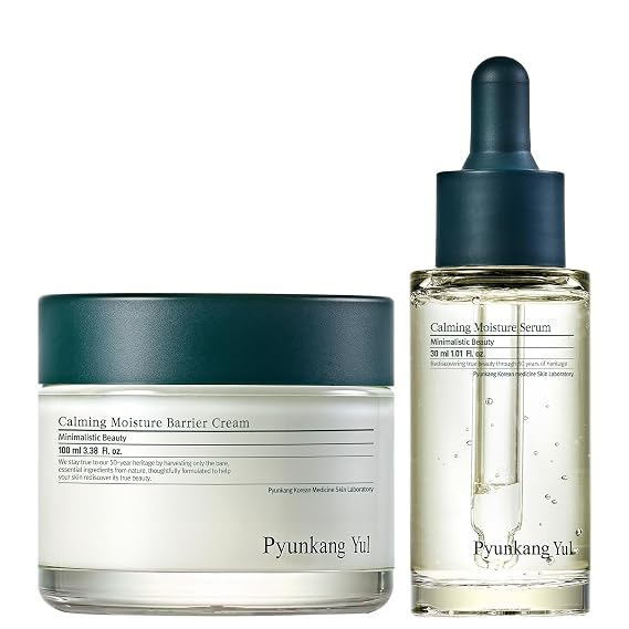 Pyunkang Yul PKY Calming Cream & Serum/Instantly Soothes Sensitive Skin, Vegan, Korean Skincare