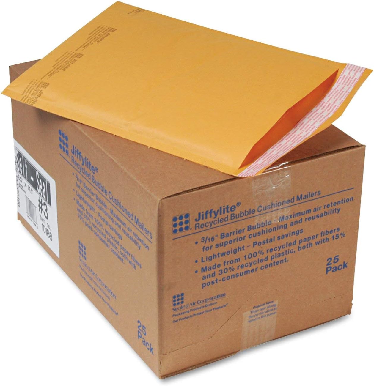 SEL10188 - Jiffylite Kraft Bubble Mailers with Self-Seal Closure