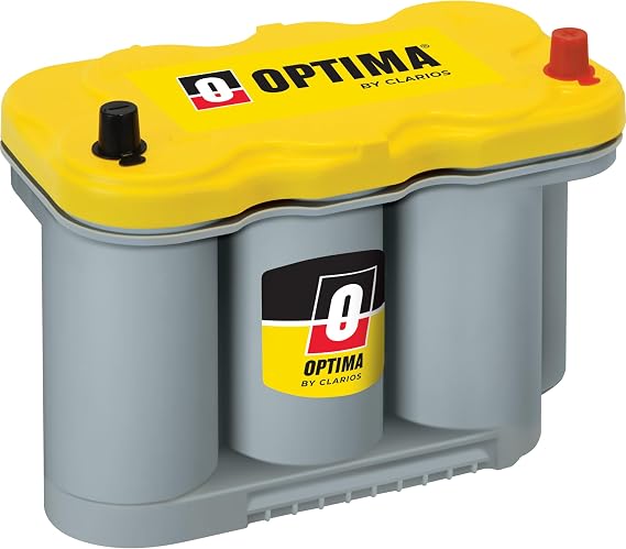 OPTIMA Batteries High Performance D27F YELLOWTOP Sealed AGM Battery | Dual Purpose Car, Truck and SUV Battery, 830 CCA, Maintenance Free, Versatile Mounting
