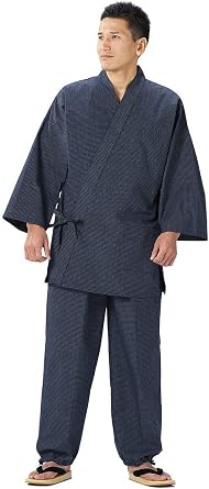WATANOSATO Samue of Bunjin (Lattice Pattern) Japanese Clothes Size Men's