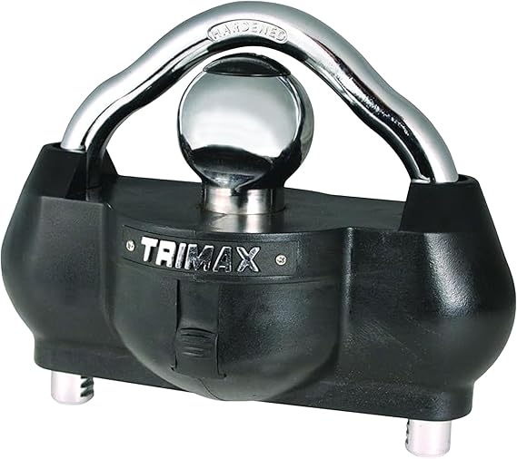 Trimax - UMAX 100 - Trailer Lock for Hitch, Dual Force Security - Trailer Hitch Lock for 1-7/8" - 2-5/16" Couplers, All Coupler Types