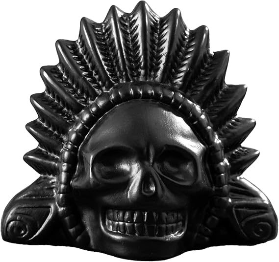 Aztec Death Whistle, 125 dB Loudest Scream Whistles 3D Screaming Whistle Terrifying Sound Screaming Aztec War Whistles, Day of the Dead Hallowmas Gifts for friend (Black-Chief)