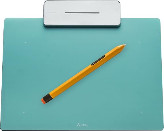 Artisul Pencil Small Sketchpad - Digital Graphics Tablet and Pen (Turquoise Blue)