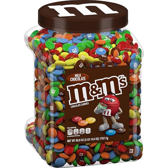 M&M's Milk Chocolate Candies 3Lb 14oz Jar Limited