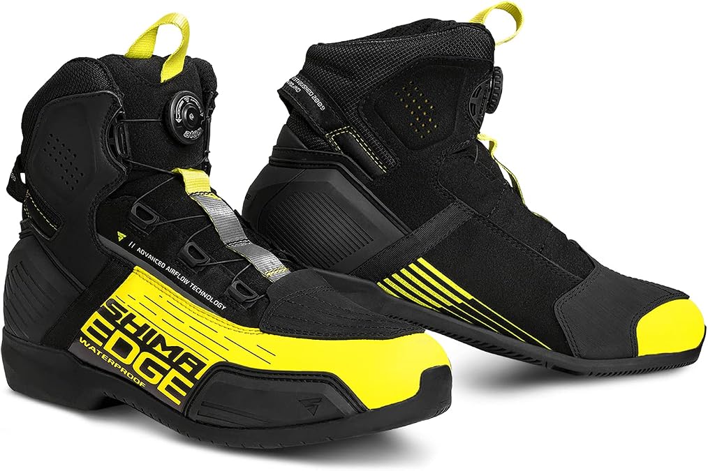 SHIMA Edge Motorcycle Riding Shoes Men Women Ventilated Waterproof Leather Boots Summer Suede ATOP Street Sport Stealth