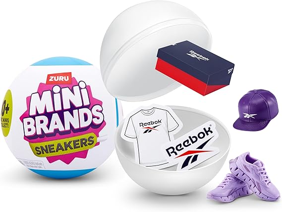 Sneakers Mini Brands Series 1 by ZURU, Collectible Mystery Capsule, Toy for Boys & Girls, Realistic Miniature Baby, Playset and Accessories