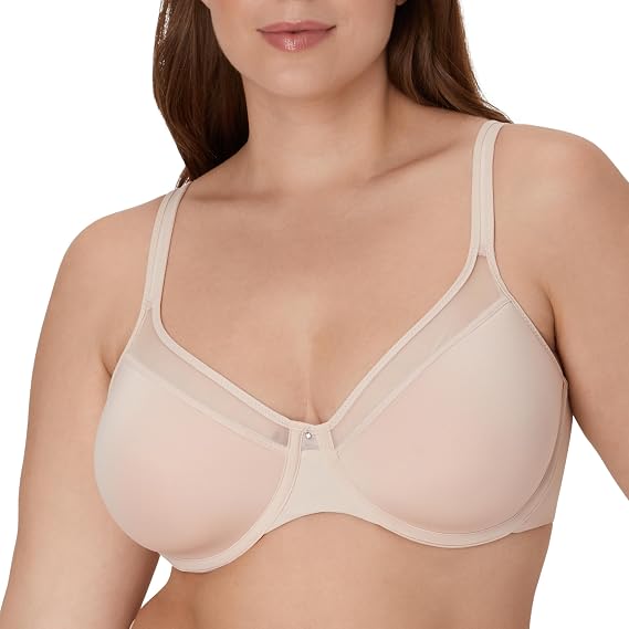 Bali Women's Underwire T-Shirt Bra Ultra-Light Smoothing Spacer Bra