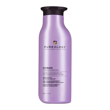 Pureology Hydrate Shampoo Moisturizes & Nourishes Dry Hair, Sulfate-Free