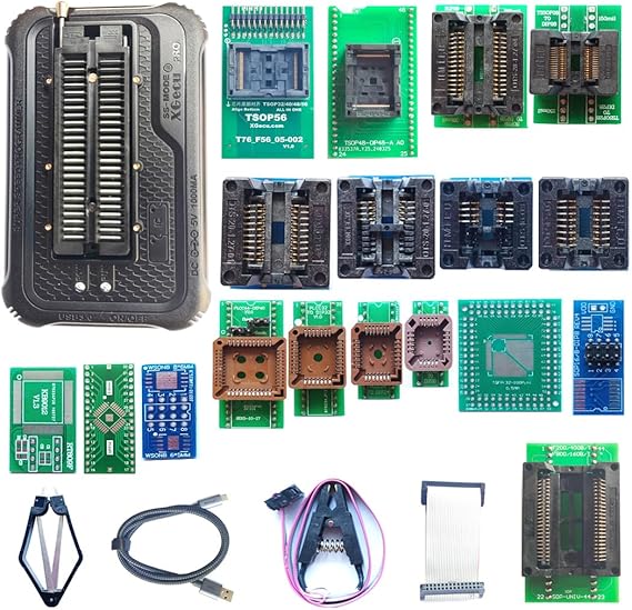 T76 Programmer 18 Adapters for T56 Tl866ii T48 Programmer Replacement Support Eprom ISP IC Chip PIC NAND Flash EMMC GALCPLD VGA BGA Socket