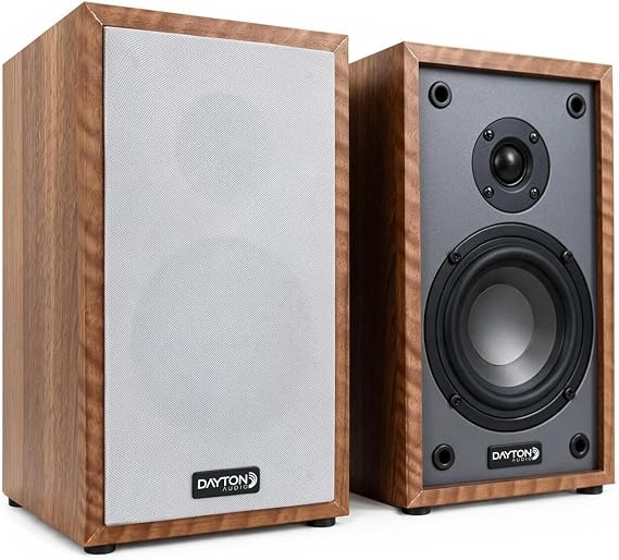 Dayton Audio Classic B40 Bookshelf Speaker Pair 60W Max 6 Ohm 4 Inch Woofer 1 Inch Silk Dome Tweeter Passive 2-Way Hi-Fi Speakers for Music TV PC and Home Theater Wood