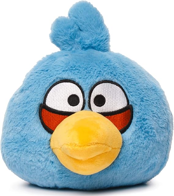 Mighty Mojo Angry Birds - Blue Bird - 8 Inch Collectible Plush Doll - Officially Licensed - Super Soft, Cuddly Doll for Kids & Adults - Original Series, Green