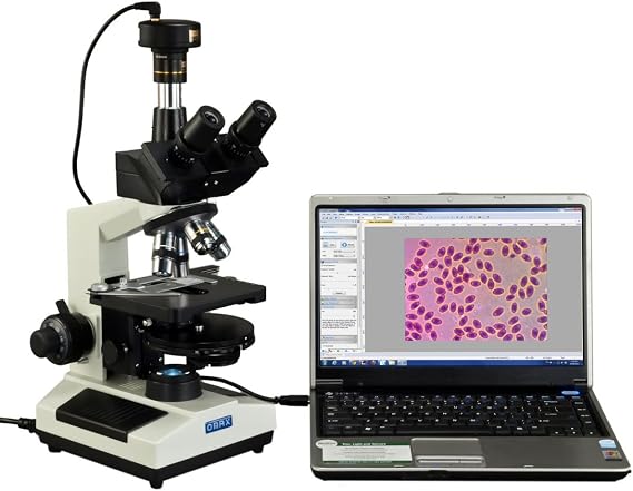 OMAX M837SL-PHB1-C90U 2000X Phase Contrast Trinocular Compound LED