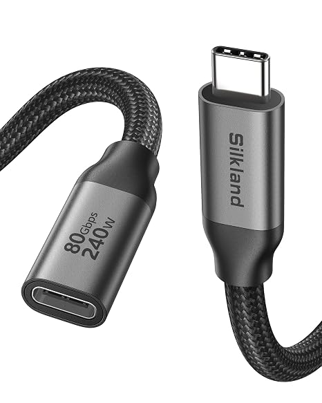 Silkland 80Gbps USB 4 Extension Cable for Thunderbolt 5/4 1M