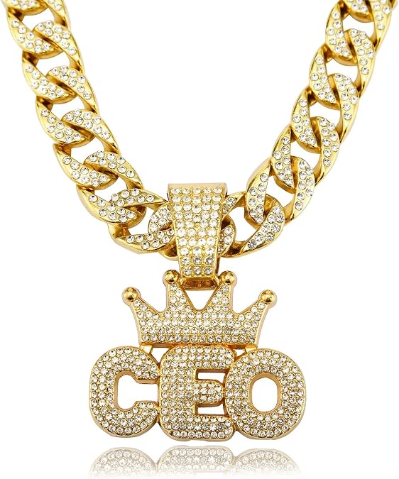 Miami Mens Cuban Link Chain Silver Gold Plated Bling Cuban Necklace Diamond Chain for Men 13MM iced out chain Hip Hop Jewelry,8.5/18/20/24 Inch Length-With metal gift box.