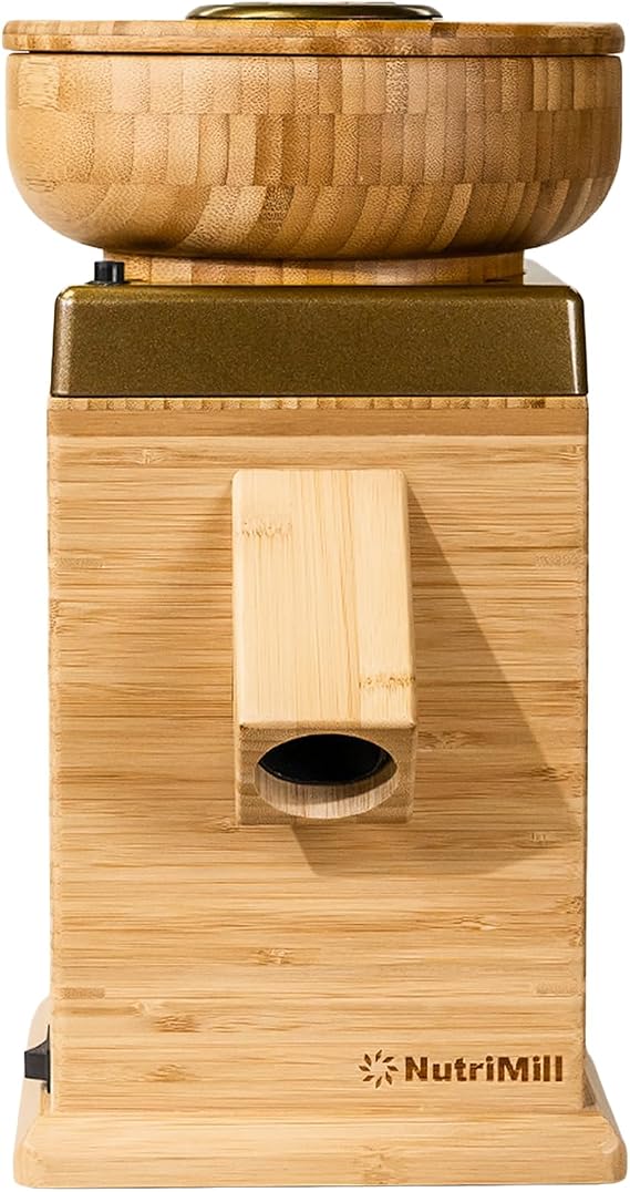 NutriMill Harvest Electric Stone Grain Mill, 450 Watt - Gold