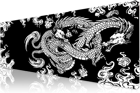 Klasse Pro - 10 Different Models Stitched Edge 90x40 cm Player Gaming Mouse Pad (Dragon Knot, 90x40 cm)