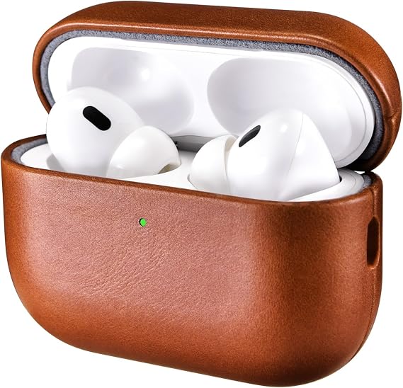ICARER Leather Case for AirPods Pro 3 2025 Protective Case Brown