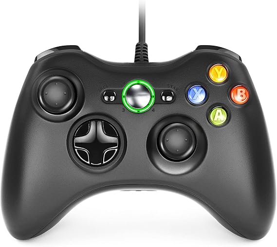 Controller for Xbox 360 Gamepad Joystick with Cable USB Gamepad Wired Controller PC Wired Joypad Game Controller Ergonomic Design Game Controller Supports Xbox 360 PC Windows 7/8/10