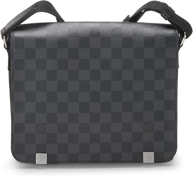 Pre-loved Damier Graphite District PM NM, Black