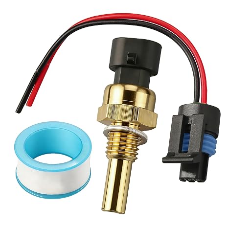 Engine Coolant Temperature Sensor+Pigtail Connector for GMC Sierra Yukon,Saab 9-7x,Saturn Vue Buick Lacrosse, Chevy Camaro Impala Silverado Express Equinox Suburban Tahoe