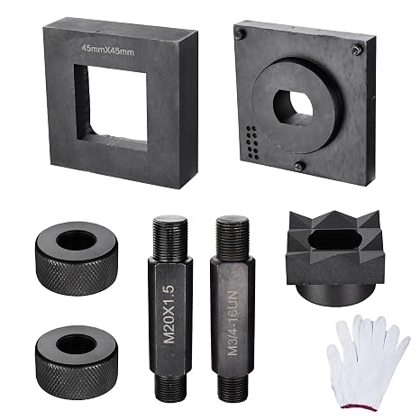 Yescom 45mm Square Knockout Punch Die 1-3/4" Punch Mold with 2 Draw Studs | Compatible with Hydraulic Knockout Punch Set, Ideal for Automation Panels, Switchgear, Server Racks