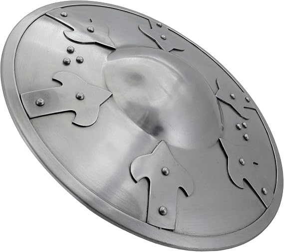 Armory ReplicasTM - Battle-Ready Medieval Buckler Shield - 16-Gauge Steel Construction - Functional & Stylish