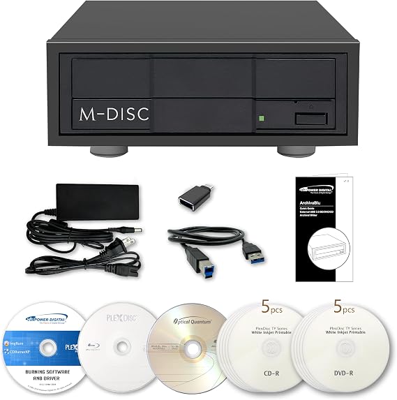 Vinpower Archival Grade 16X Blu-ray BDXL DVD CD External Burner Drive