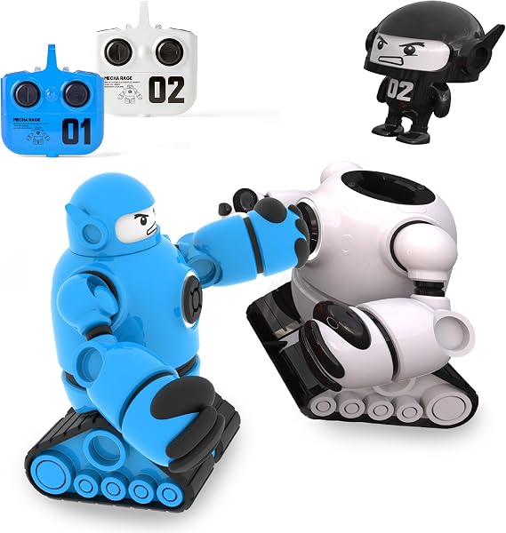 Sharper Image Mecha Rivals Remote Control Battle Robots, Two-Player Wireless Fighting Robots Game Set with Lights & Sounds, Solo & Versus Modes, Ejector Seats, Toys for 6+ Year Old Boys & Girls