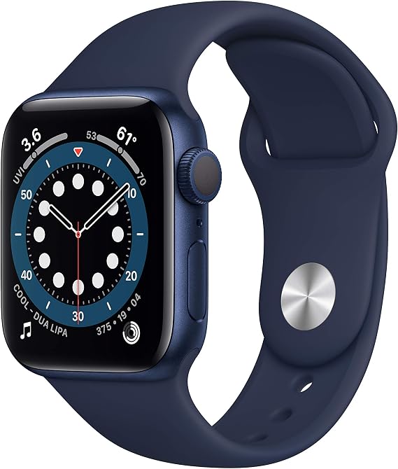 Apple Watch Series 6 (GPS, 40mm) - Blue Aluminum Case with Deep Navy Sport Band