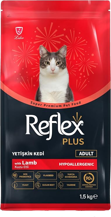 Reflex Plus Yetişkin Kediler için Kuzu Etli Kedi Maması, 1.5 Kg