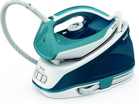 Tefal Espress Steam Iron Station - Blue, Powerful Steam Performance, Calc Clear Technology, Xpress Glide Soleplate