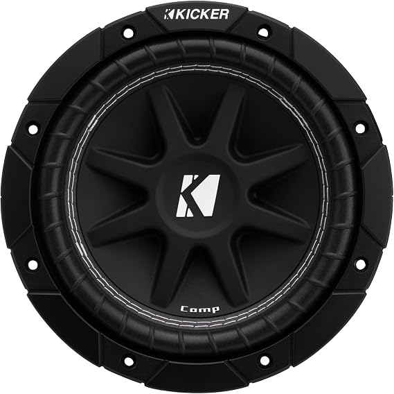 KICKER 43C84 Comp 8" Subwoofer, Single Voice Coil, 4-Ohm