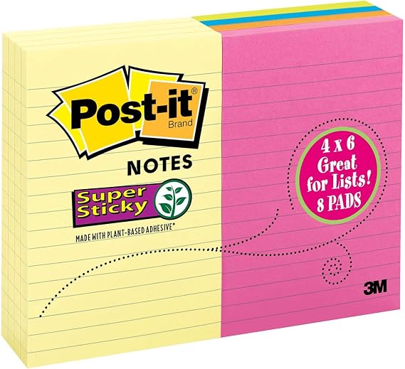 Post-it Notes Super Sticky, 4x6 in