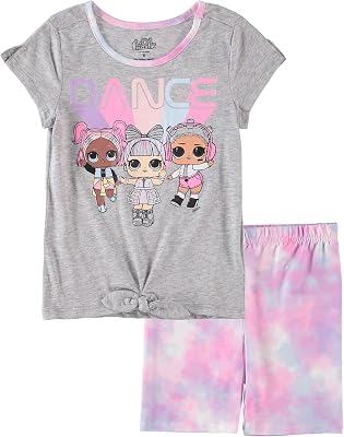 L.O.L. Surprise! Girls Sleeve T-Shirt and Shorts Lounge Set
