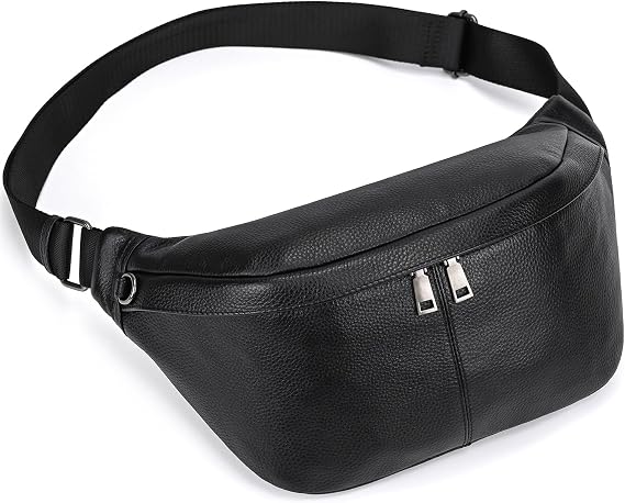 Leather Fanny Pack for Men Women
