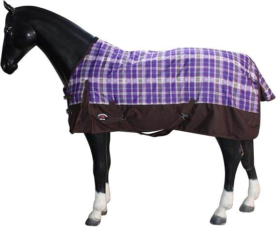 Challenger 600D Horse Turnout Waterproof Medium-Weight Plaid Winter Blanket 21EE05
