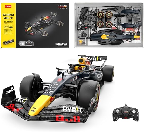 RASTAR Build Your Own RC Car RedBull F1 Kit with Remote, Motor & DIY Decals