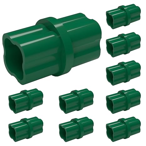 FORMUFIT F034ICO-GR-10 Internal PVC Coupling, Furniture Grade, 3/4" Size, Green (Pack of 10)