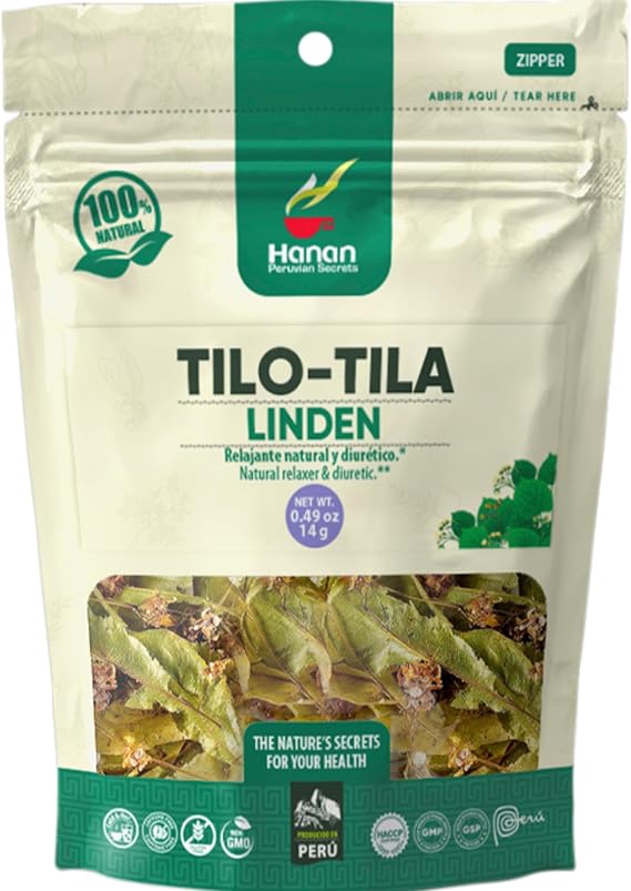 Hanan Linden Loose Herbs (Tilo Tila) 0.5 oz (14 g) - Natural, Dried Linden Plant Leaf for Herbal Tea Supplement