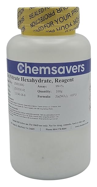 Zinc Nitrate Hexahydrate, Reagent, 99+%, 100g