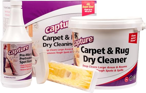 Capture Carpet Total Care Kit 400: Dry Rug Powder Cleaner w/Pre-Mist Spray
