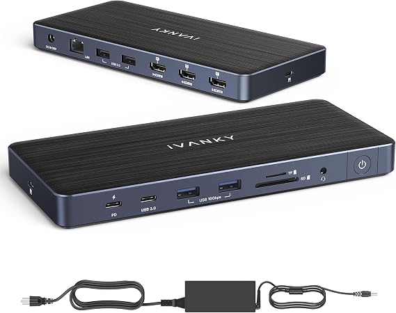 iVANKY 14-in-1 Triple DisplayLink Dock for MacBook with 180W Power Adapter