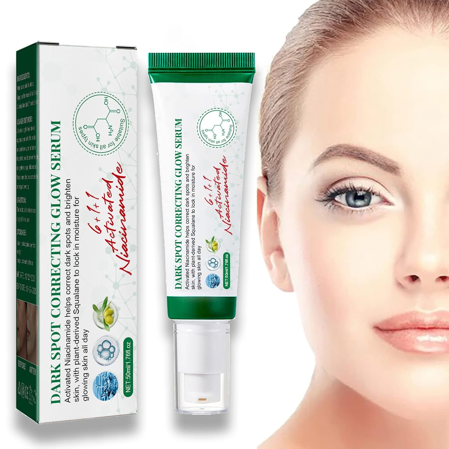 Niacinamide Serum - Correction of dark spots Glow Serum - Moisturizer Facial serum - Improvement of skin tone Restoration of elasticity - Skin care Anti-wrinkle Fading Fine line