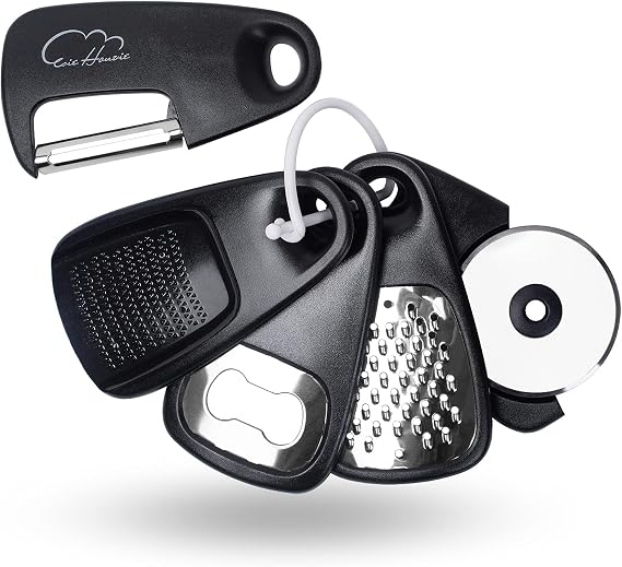 Kitchen Tools and Gadgets Set 5 Pieces, Cooking Essentials, Black