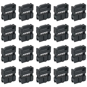 IDC Socket CHENJIN 20PCS 2x5 FC-10P 2.54mm Dual Rows IDC Sockets Female Connector for Flat Ribbon Cable